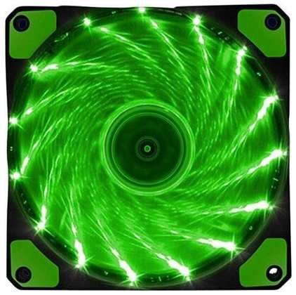 Вентилятор компьютерный Бренд DLED ″Зеленый″ 120 мм LED Molex 4 pin ORIGINAL V2 19846766009542