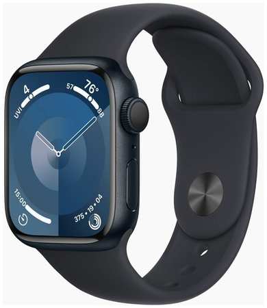 Умные часы Apple Watch Series 9 45 мм Aluminium Case GPS, midnight Sport Band