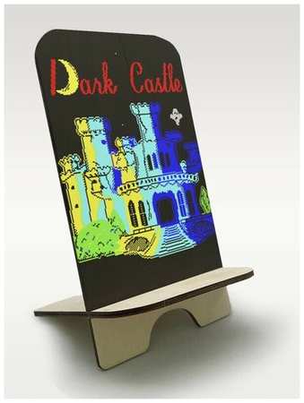 Бруталити Подставка для телефона из дерева c рисунком, принтом УФ Игры Dark Castle ( Sega, Сега, 16 bit, 16 бит, ретро приставка) - 2369