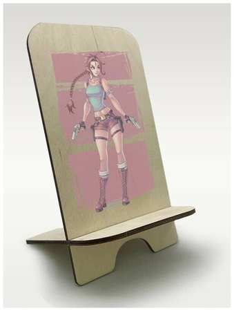 Бруталити Подставка для телефона из дерева c рисунком, принтом УФ Игры Tomb Raider Definitive Edition ( PS, Xbox, PC, Switch) - 2090