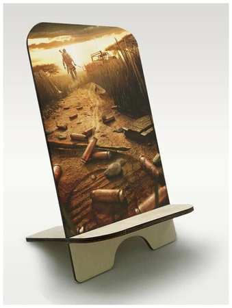 Бруталити Подставка, держатель для телефона из дерева c рисунком, принтом УФ Игры Far Cry 2 ( PS, Xbox, PC, Switch) - 2518