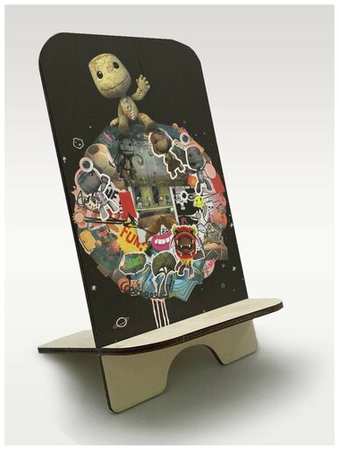 Бруталити Подставка для телефона c рисунком УФ игры LittleBigPlanet 3 (ЛитлБигПлэнет, Оддсок, Свуп, Тоггл, Секбой) - 274