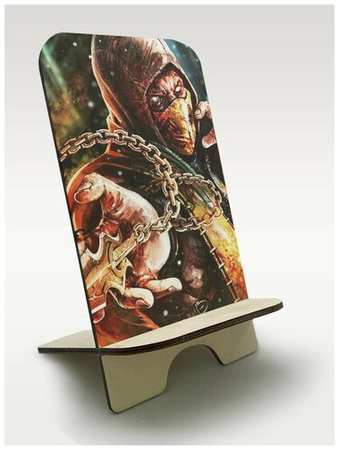 Бруталити Подставка для телефона c рисунком УФ игры Mortal Kombat XL (Мортал комбат, Смертельная битва, файтинг, Саб-зиро) - 430