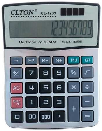 Калькулятор настольный, Clton CL-1233, 16-разрядный, двойное питание 19846825021607