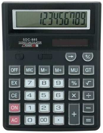 Калькулятор настольный, 12 - разрядный, SDC - 885, двойное питание 19846825021697