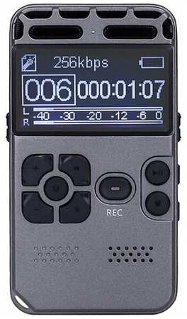 Ultramak Профессиональный цифровой диктофон RW097 с дисплеем+8ГБ памяти/MP3-плеер/диктофон с встроенным датчиком звука