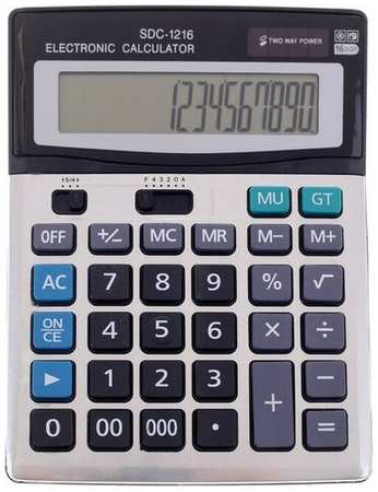 Сима-ленд Калькулятор настольный 16-разрядный SDC-1216 двойное питание 1151879 19846825947806