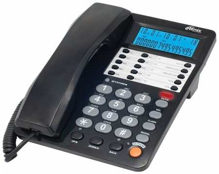 Проводной телефон Ritmix RT-495, черный и серый 19846829028800