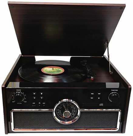 Виниловый проигрыватель пластинок Audio-Retro RP-188/ Радиоприёмник AM/FM, CD, USB, Bluetooth/ Ретро/ Музыкальный центр