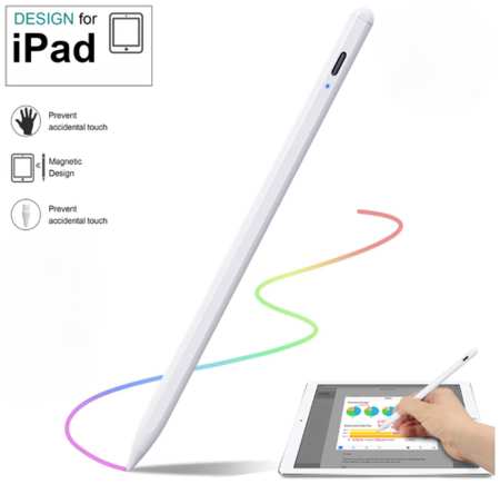 Стилус универсальный для iPad с 2018г и новее / Stylus Pen c магнитной поддержкой 19846843937092
