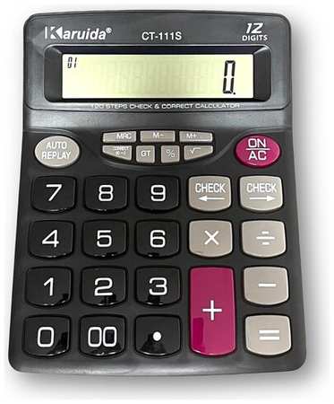Karuida Калькулятор настольный, бухгалтерский CT-111, черный 19846861747836