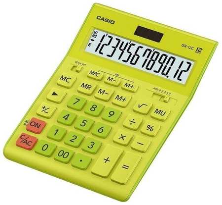 Калькулятор настольный Casio GR-12C-GN (12-разрядный) салатовый 19846863142577