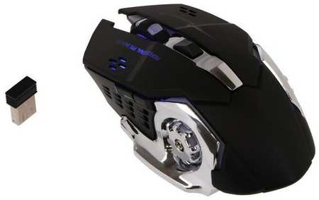 Мышь MB-2.7, игровая, беспроводная, оптическая, 800-2400 dpi, 500 мАч, подсветка, USB, черная 19846864161676
