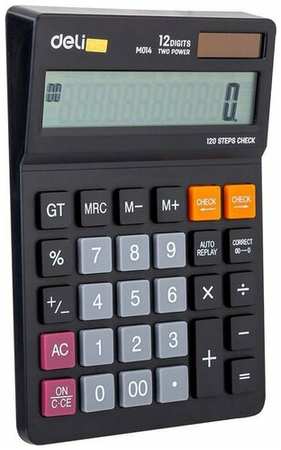 Калькулятор настольный Deli EM01420 (12-разрядный) черный 19846864494401