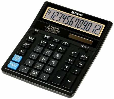Калькулятор настольный Eleven SDC-888TII (12-разрядный) двойное питание, (SDC-888TII)