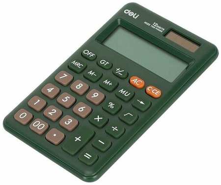 Калькулятор карманный Deli M120 (12-разрядный) зеленый 19846864494410