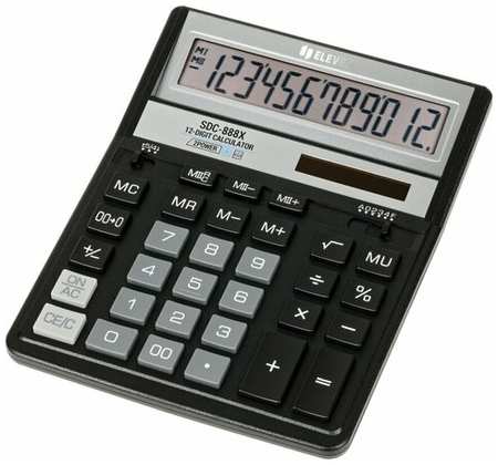 Калькулятор настольный Eleven SDC-888X-BK (12-разрядный) двойное питание, черный (SDC-888X-BK) 19846864494411