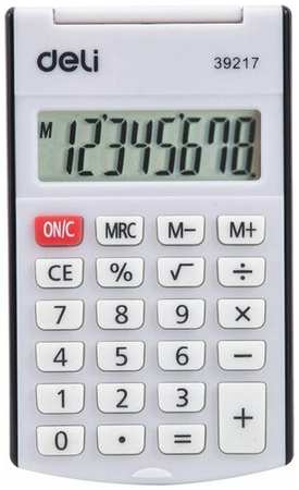 Калькулятор карманный Deli E39217/BLACK (8-разрядный) серый 19846864494420