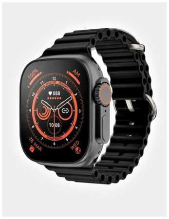 TWS Смарт часы Smart Watch 8 Ultra мужские и женские с NFC, черные