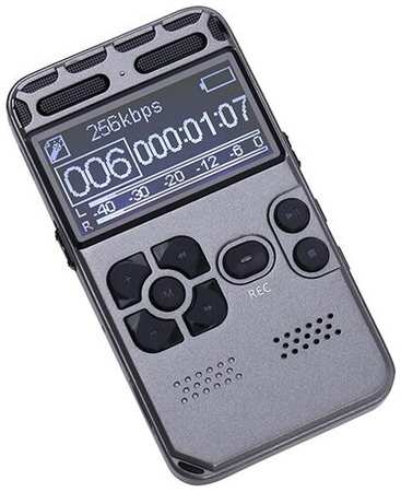 Профессиональный цифровой диктофон RW097 с дисплеем+8ГБ памяти, 32 часа непрерывной записи/ MP3-плеер