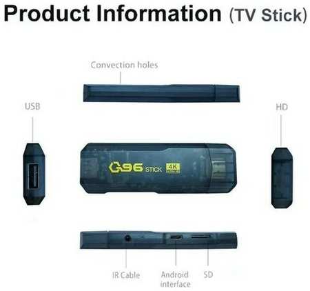 ТВ-приставка Android TV Stik 4K Q96 8Gb