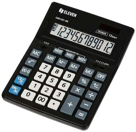Калькулятор настольный для ЕГЭ непрограммируемый большой для школы Eleven Business Line CDB1201-BK для физики, бухгалтерский / 12 разрядов / черный 19846879358742