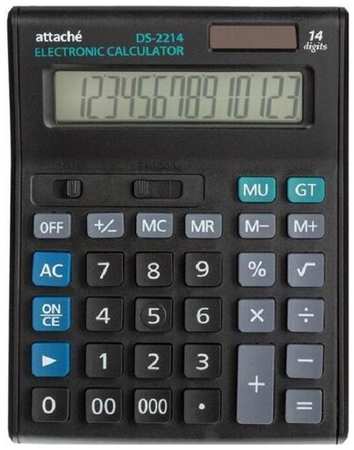 Калькулятор настольный полноразмерный Attache Economy 14 разр, черный 19846879365210