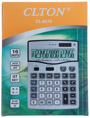Калькулятор настольный, 16-разрядный, SDC-8216, двойное питание (1 шт.)
