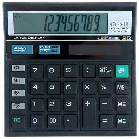 Калькулятор настольный, 12-разрядный, CT-512, двойное питание 19846886342488