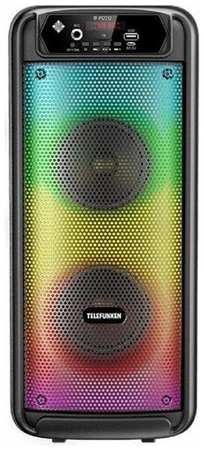 TELEFUNKEN Портативная колонка TF-PS2212, 25 Вт, 1800мАч, FM, BT, microSD, USB, подсветка