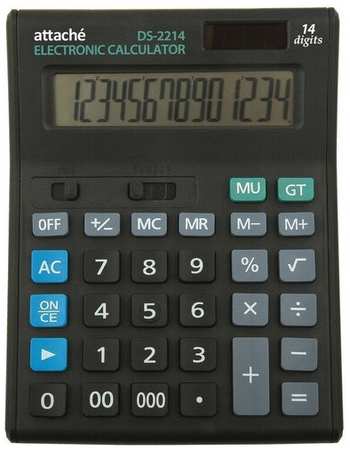 Калькулятор настольный полноразмерный Attache Economy 14 разр, черный 19846887568929