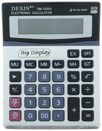 Калькулятор настольный, 12-разрядный, DM-1200V, двойное питание 19846889318315