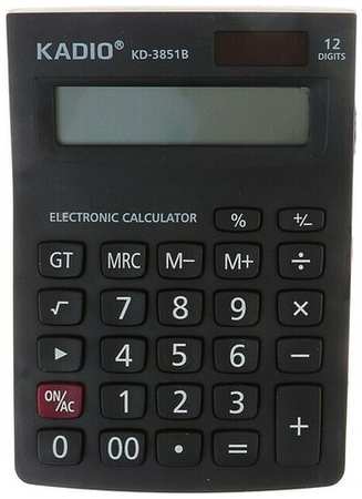 Kadio Калькулятор настольный, 12-разрядный, 3851B, двойное питание