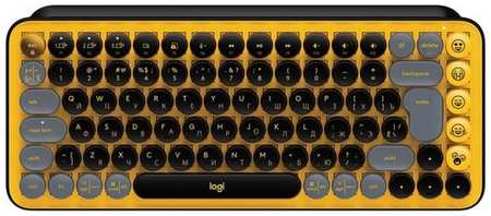Клавиатура Logitech POP Keys, USB, беспроводная, желт/чер (920-010716) 19846895178368
