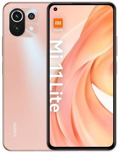 Смартфон Xiaomi Mi 11 Lite 6/128 ГБ Global, Dual nano SIM, персиково-розовый 19846900162469