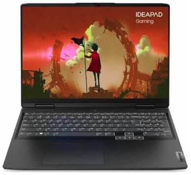 Ноутбук Lenovo IdeaPad Gaming 3 16ARH7 82SC009XRK AMD Ryzen 5 6600H, 3.3 GHz - 4.5 GHz, 8192 Mb, 16″ WUXGA 1920x1200, 512 Gb SSD, DVD нет, nVidia GeForce RTX 3050 4096 Mb, No OS, 2.5 кг, 82SC009XRK