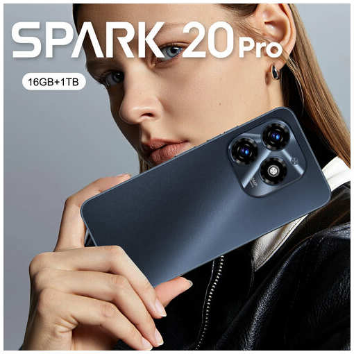 Смартфон Spark20 Pro, телефон, поддержка русского языка, сеть 5G, RAM 16GB+1TB, Android 13