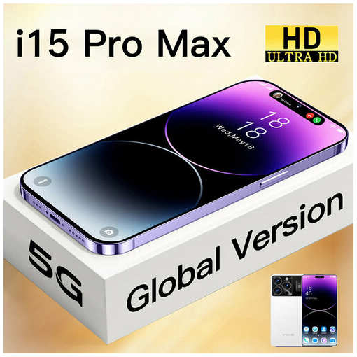 Игровой телефон I15 Pro Max, доставка по низкой цене, реальные параметры, импортный чип, сверхдолгий режим ожидания, большой объем памяти телефона, 6,74-дюймовый экран, разблокировка жестами 19847066166378