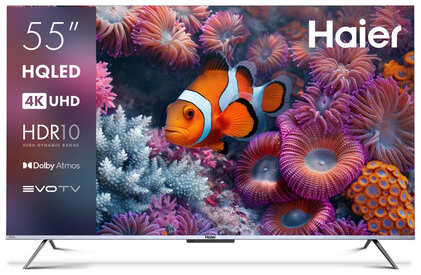 55″ Телевизор Haier 55 Smart TV S3 2022 IPS RU, серый 19847115984979