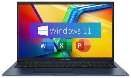 17.3″ Ноутбук ASUS VivoBook 17X, Intel Core i3-1215U (6 ядер), RAM 8 ГБ, SSD 512 ГБ, Intel UHD Graphics, Windows 11 + Office 2021, Русская раскладка