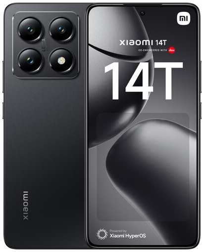 Смартфон Xiaomi 14T 12/512 ГБ Global, Dual: nano SIM + eSIM, titan black 19847120796687