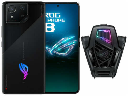 Смартфон ASUS ROG Phone 8 12/256 Гб Phantom , CN версия Tencent, Dual nano SIM, Поддержка русского языка и сервисов Google + Кулер для телефона ROG X