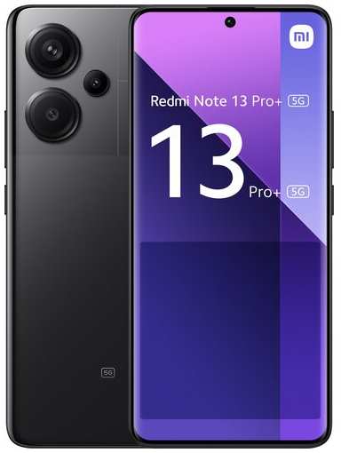 Смартфон Xiaomi Redmi Note 13 Pro+ 12/256 ГБ Global, Dual nano SIM, midnight black 19847254966141