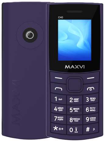 Телефон MAXVI C40, фиолетовый 19847415801939