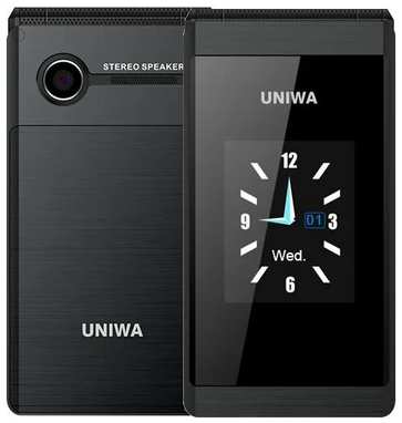 UNIWA X28 Flip, 2 SIM, черный 19847434240925