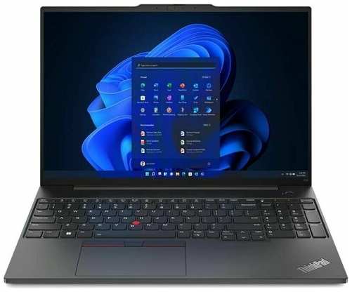 Ноутбук Lenovo ThinkPad E16 2023, AMD Ryzen 5 7530U (2.0 ГГц), RAM 16 ГБ, SSD 512 ГБ, AMD Radeon, Windows Home, черный, Английская раскладка 19847434942199