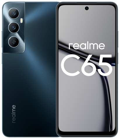 Смартфон realme C65 6/128 ГБ RU, 2 nano SIM, черный 19847441620975