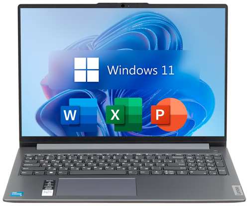 16″ Ноутбук Lenovo Slim 3 Gen 8, Intel Core i5-12450H (8 ядер), LPDDR5 16ГБ, SSD 512ГБ, Intel UHD Graphics, Windows 11 Pro + Office 2021, Русская раскладка, EAC