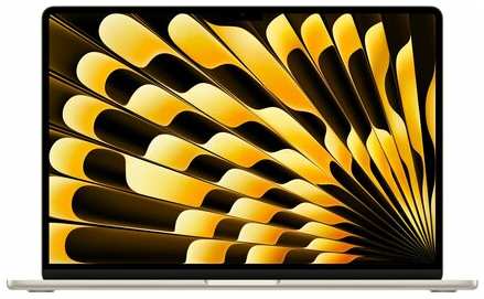 Apple MacBook Air 15 2024 (M3, 8C CPU/10C GPU), 8GB, 256GB SSD, Starlight (Сияющая звезда)
