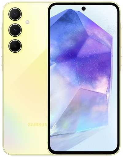 Смартфон Samsung Galaxy A55 5G 8/128 ГБ, Dual nano SIM, lemon